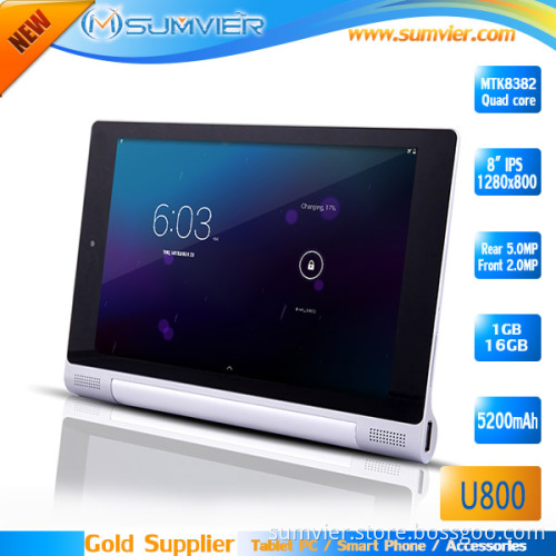 Cheap OEM Mini PC 8"Mtk8382 Quad Core HD IPS Android 4.4 Smart Tablet PC (U800)